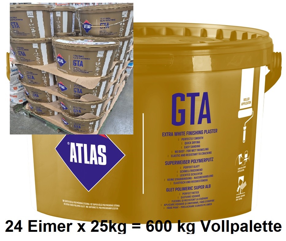 ATLAS GTA 25kg Fertigspachtel Superweiß | Q4 | Airless | Trockenbau | Vollpalette