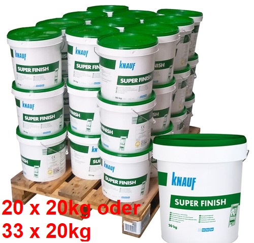 KNAUF Super Finish 20-33 x 20kg=400-660kg Fertigspachtel Fugenspachtel Spachtelmasse