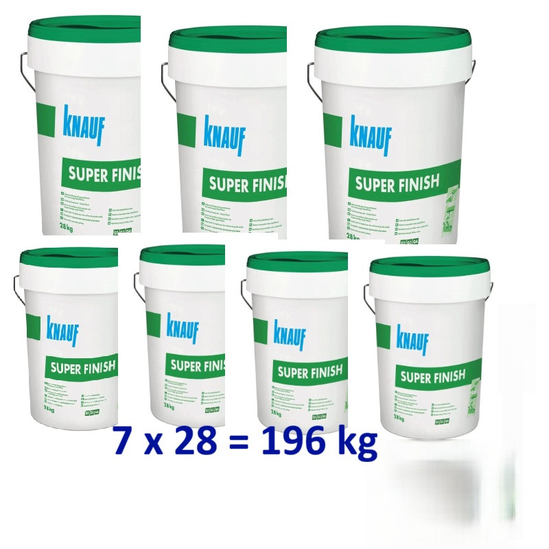 KNAUF Super Finish 7 x 28kg=196kg Fertigspachtel Fugenspachtel Spachtelmasse