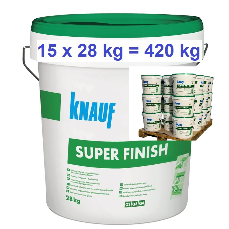 KNAUF Super Finish 15 x 28kg=420kg Fertigspachtel Fugenspachtel Spachtelmasse