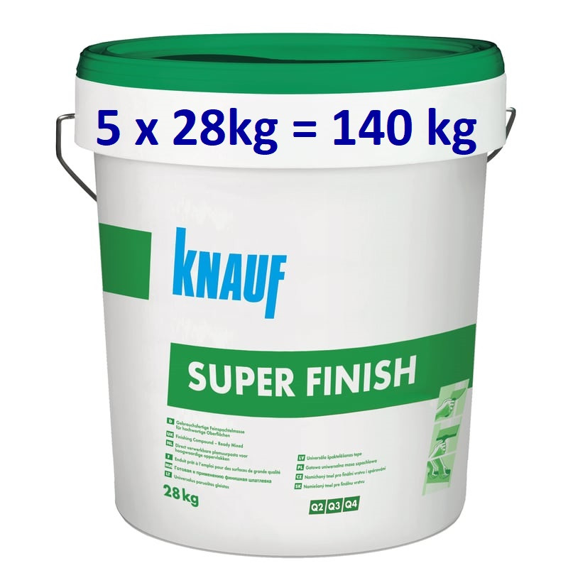 KNAUF Super Finish 5 x 28kg=140kg Fertigspachtel Fugenspachtel Spachtelmasse
