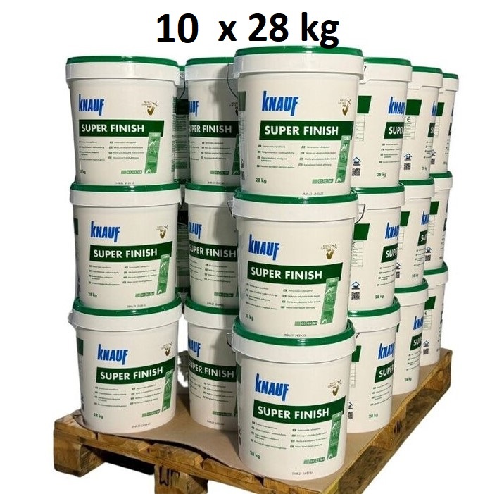 KNAUF 10 x 28kg Super Finish Sheetrock Fertigspachtel Fugenspachtel Spachtelmasse