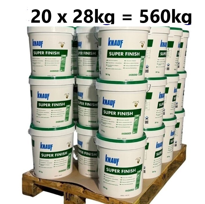 KNAUF 20 x 28kg=560kg Super Finish Fertigspachtel Fugenspachtel Spachtelmasse