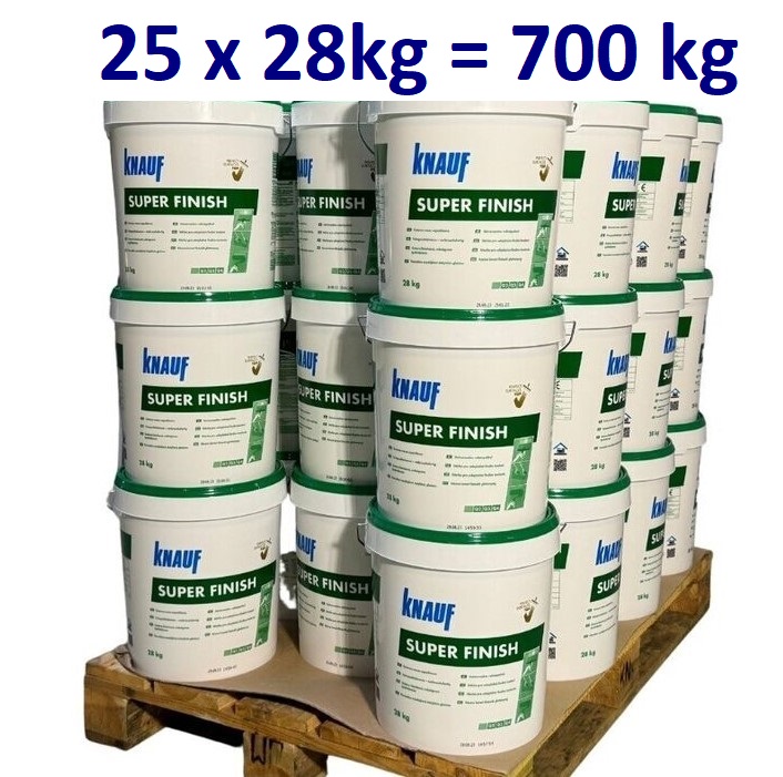 KNAUF 25 x 28kg Super Finish Sheetrock Fertigspachtel Fugenspachtel Spachtelmasse