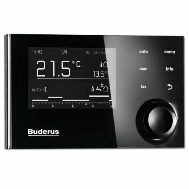 Buderus Logamatic RC310 schwarz System-Bedieneinheit + Außenfühler Regelgerät